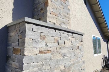 Custom stone fireplace Monterey Peninsula