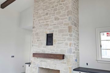 Stonecap Masonry fireplace project